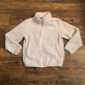 The North Face Kids Light Pink Fuzzy Fleece Jacket